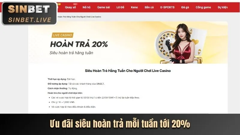 Hoàn trả thể thao sumclub casino hàng ngày
